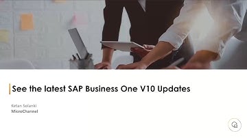 SAP Business One Version 10 Updates