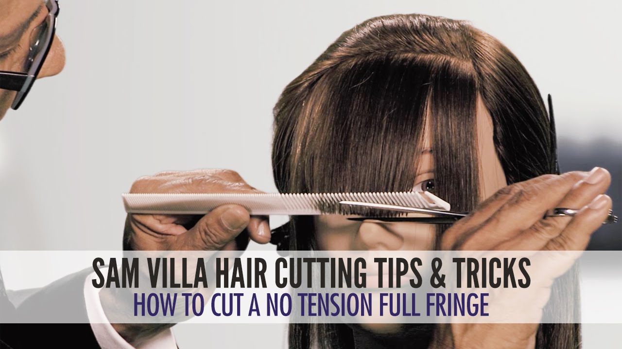  How To Cut  A No Tension Full Fringe  Zoey Deschanel Bangs 