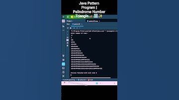 Java Pattern Program | Palindrome Number Triangle 🔺🔢✨ #coding #learnwithrehan #javaprogramming