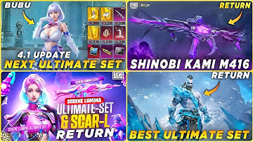 🔴 NEXT ULTIMATE SET | SHINOBI KAMI M416 RETURN | BEST SCAR-L SKIN RETURN | RETURN ULTIMATE SET BGMI🤩
