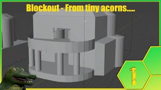 Building the temple of Dagon - Making 3D printable wargaming terrain with blender - Part 1- Blockout