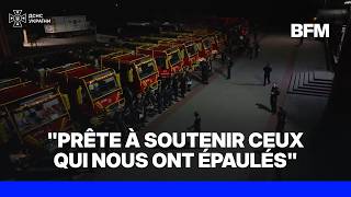 Incendies: les images des secouristes ukrainiens en route vers la France