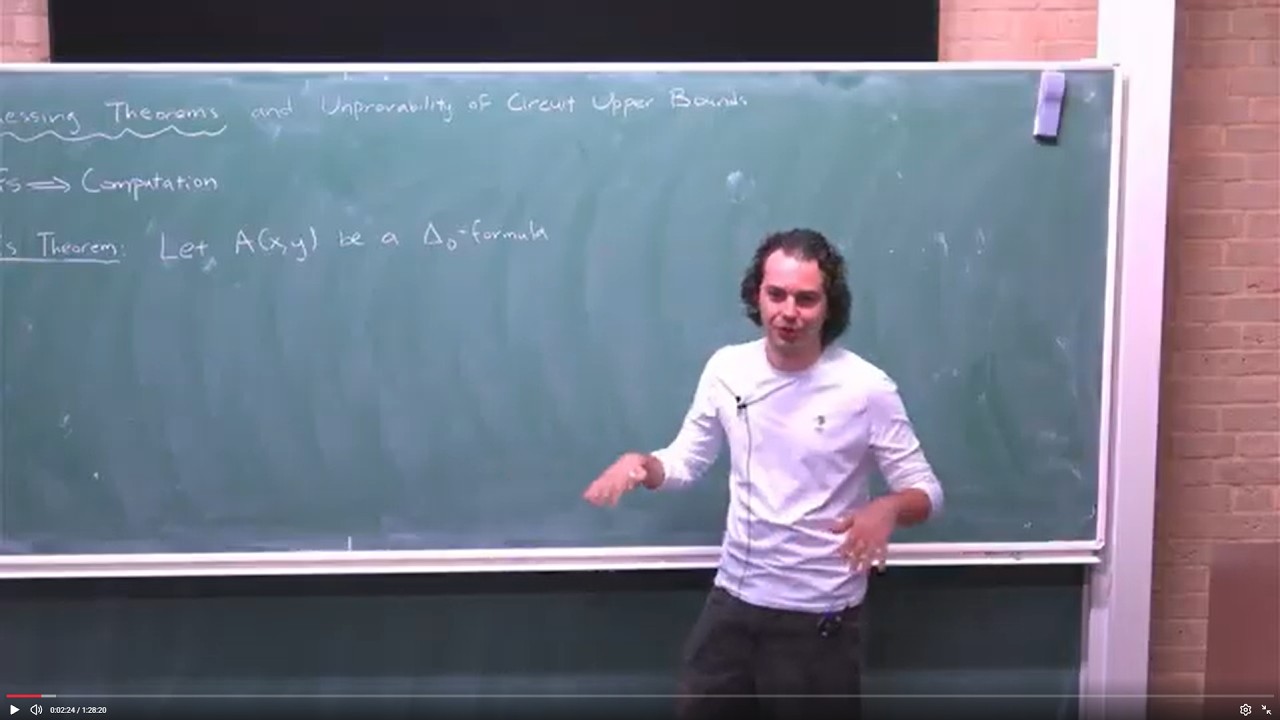 Dimitrios Tsintsilidas | Witnessing theorems for unprovability of circuit upper bounds