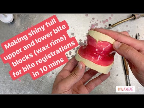 MAKING WAX BITE BLOCKS from start to finish In 10 mins only. #waxbae #denture