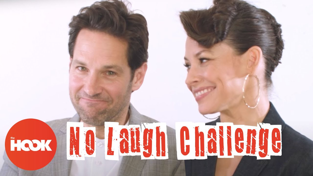 Paul Rudd and Evangeline Lilly Play The No Laugh Challenge | Ant-Man and The Wasp | The Hook - YouTube