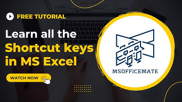Learn all the Shortcut keys in Microsoft Excel Introduction Part - 1 || msofficemate