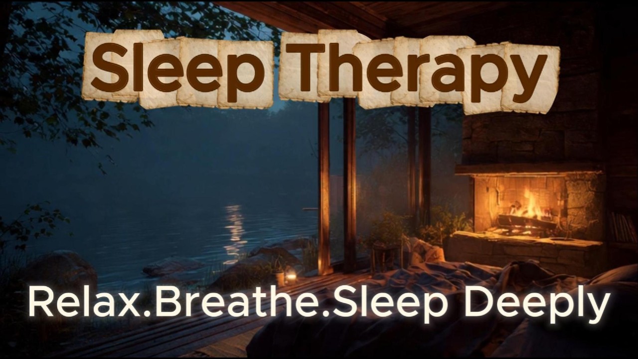 Deep Sleep - Fall Asleep Fast in a River Forest Cabin 🌊 Water Sounds & Meditation Music 🧘🏽