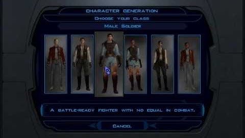 SwKotor Episode 1:character creation