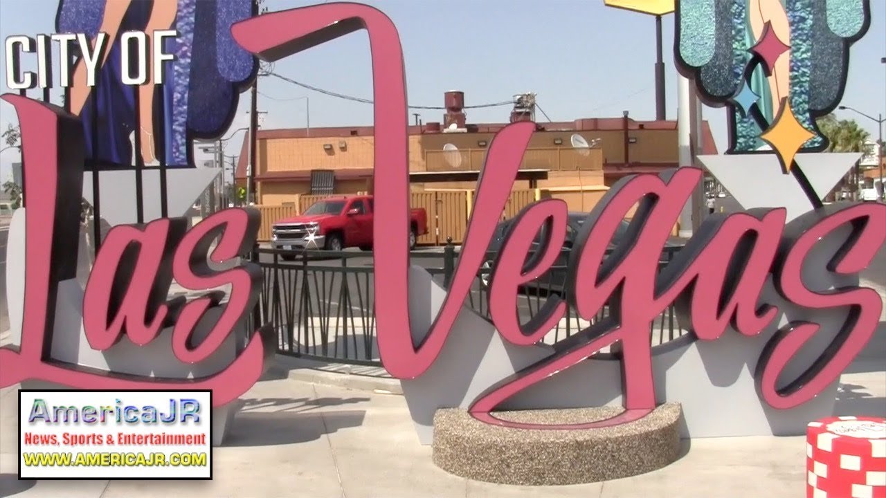 New City of Las Vegas sign installed near the downtown area 