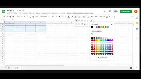 Como hacer una tabla en hoja de calculo de drive