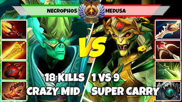 NECROPHOS (Mid) vs MEDUSA (Carry) - Epic Battle Of Divine Rank Dota 2 Players - Z Dota 2