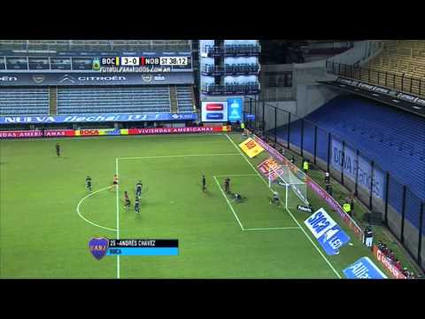 Recuperó la memoria Gol de Chávez. Boca 4 - Newell's 0. Fecha 15. Primera División 2015. FPT