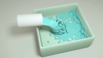 Simulation of fluid in Cinema 4d + Realflow plugin - 2  (Octane render)
