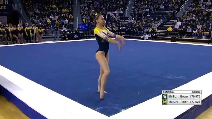Natalie Wojcik Floor Michigan vs Michigan State 20...