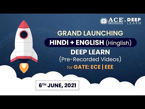 ACE Deep-learn Launching - Pre Recorded Classes for GATE: ECE | EEE  in Hinglish (हिंदी + English)