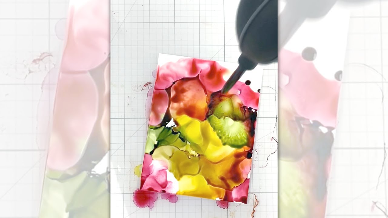 CREATIVE Alcohol Ink BACKGROUND Technique - YouTube