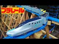 外に作ったプラレール巨大レイアウト🚄 新幹線アルファエックス森のジオラマ Toytrain/ Garden Rail Way試験車両ALFA-X
