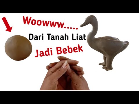 Tutorial kreatif tanah  liat  cara  membuat  bebek  dari  tanah  