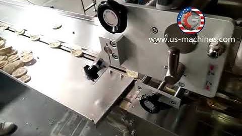 Fully automatic flow pack pillow bag lemon slice piece bag packaging machine testing video