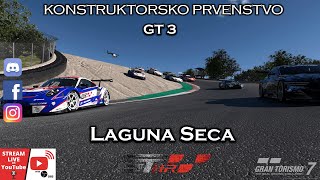 GTHR - Konstruktorsko prvenstvo - Laguna Seca - Live stream GT7