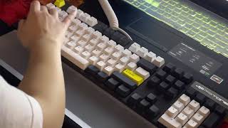 엠스톤 그루브 게이트론 저소음 적축 간이윤활, 흡음 타건 / mstone groove gateron silent red spray lube typing