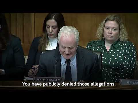 Sen Chris Van Hollen Questions FBI Director Kash Patel