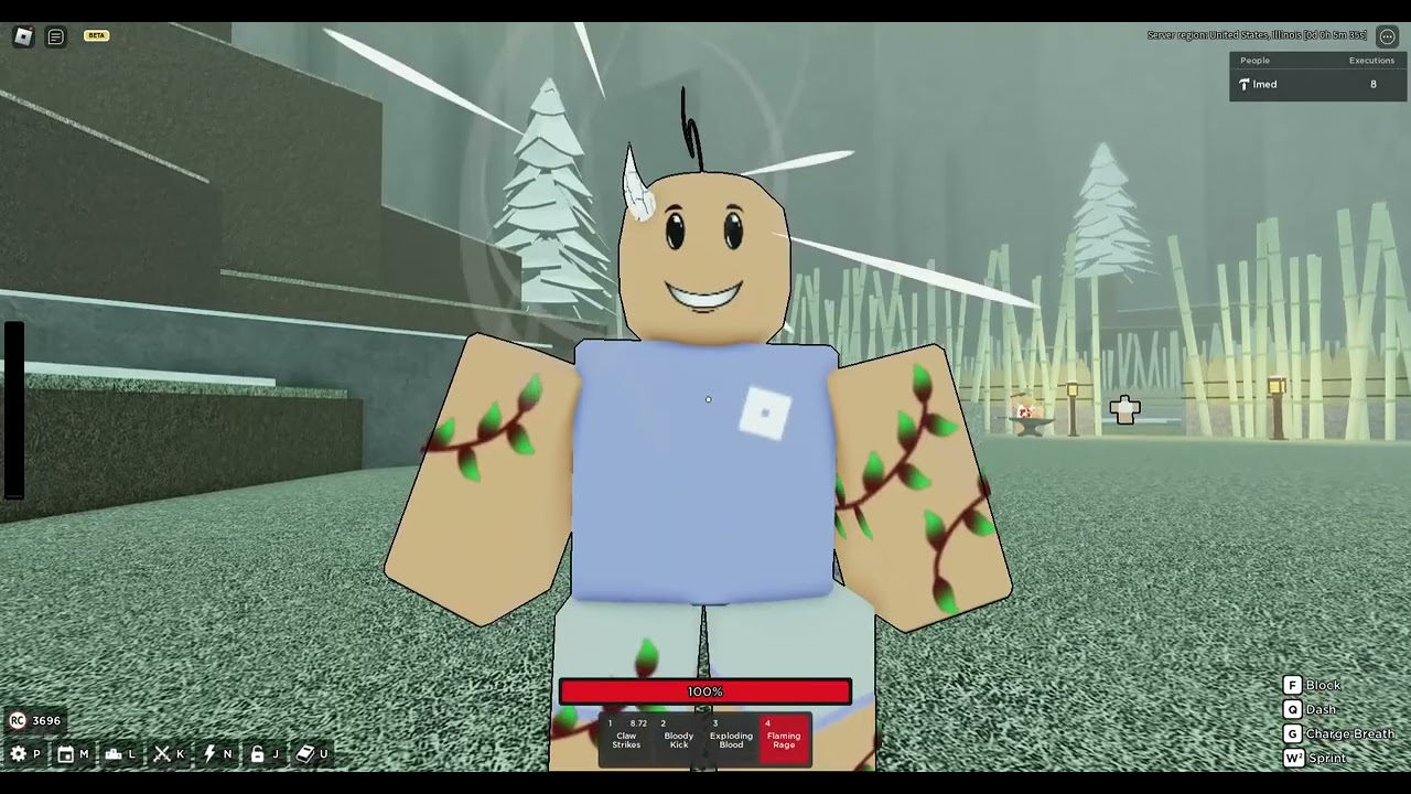 Roblox Exploding Blood : Flaming Rage