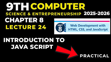 class 9 computer chapter 8 lecture 24 introduction to javascript