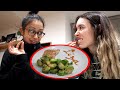 COOKING WITH KRISTEN! | Ginger Salmon & Brussels (Vlogmas Day 12)