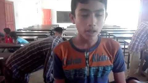 A student of alphabet or chakma alphabet is speaking