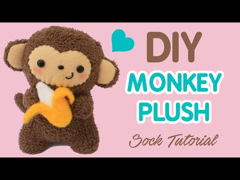 diy-sock-plush-tutorial-|-cute-monkey-holding-a-banana