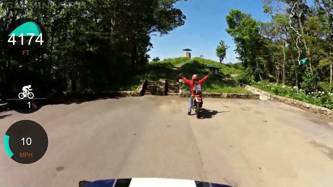 Ride from Norton, Va. to High Knob tower showing elevation and grade