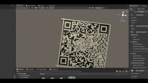 Making a game on a qr code in Unity