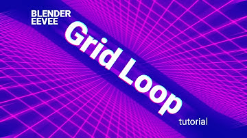 BLENDER RETRO GRID VJ LOOP ANIMATION TUTORIAL
