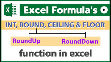 INT ROUND CEILING FLOOR function in excel