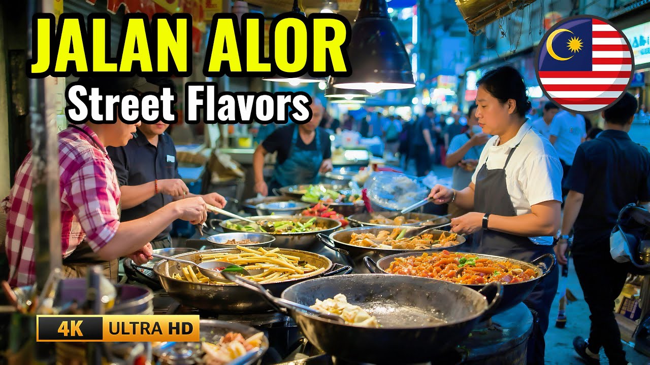 JALAN ALOR Night Market Malaysia | EATING Everything at the Most CROWDED Food Street | 4K City Walk