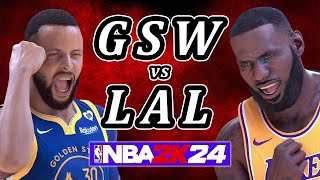 NBA2K Simulation | Golden State Warriors vs Los Angeles Lakers Game 2 | 2025 WCR1