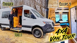 Van Camper SLEEPS 4 // Custom 4x4 Mercedes Sprinter Campervan Conversion