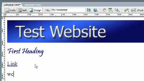 Dreamweaver Tutorial Part 5 - Adding Hyperlinks