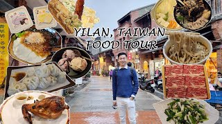 Traditional Taiwan Street Food Tour in Yilan | Taiwanese Beef Noodle Soup, Scallion Pancakes, Douhua