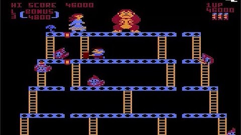 Donkey Kong Atari 8-Bit (Spring Start) Emulated High Score 122,900