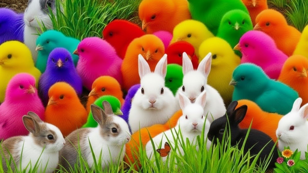 Tangkap Ayam Rainbow di Halaman Rumah | Hewan Lucu