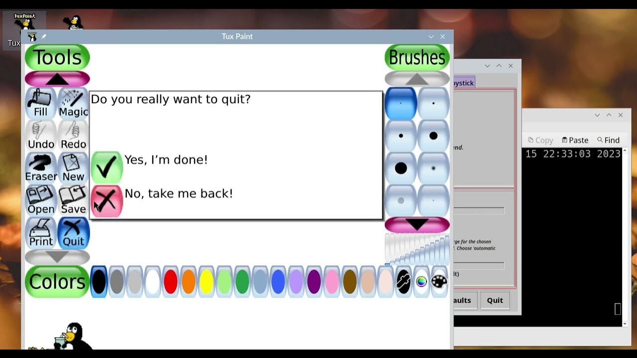 Tux Paint Config. demo window and button sizes YouTube
