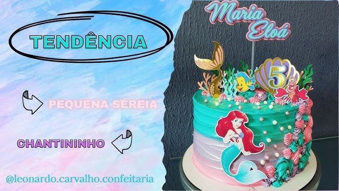 Bolo da Princesa Ariel para - Olho Doce - Bolos Artisticos