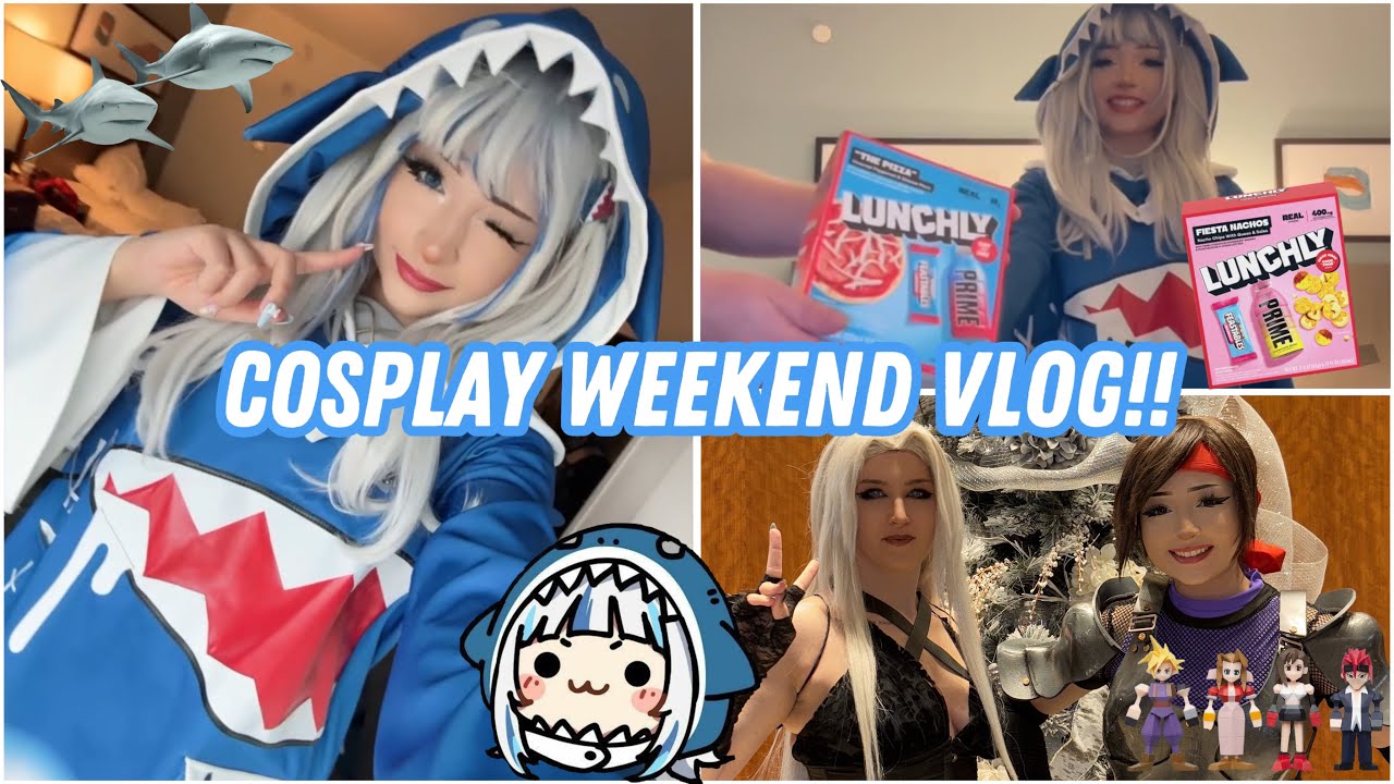 COSPLAYING IN PUBLIC??? FFVII Concert, Aquarium, travel vlog FT. LUNCHLY