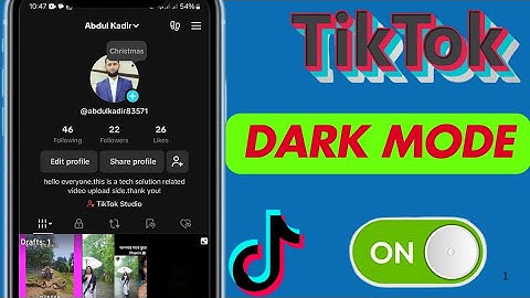 How To Fix TikTok Dark Mode Option Not Showing (Update 2025),Get Dark Mode on TikTok Android,