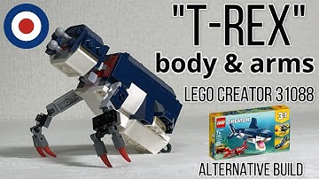 LEGO Creator 31088 Alternative build tutorial T-REX body&arms、レゴクリエイター31088をティラノサウルスの体と腕に組み替え