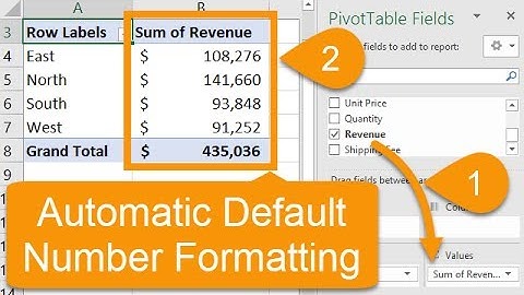 Formatting Numbers In Pivot Tables Automatically (part 1)