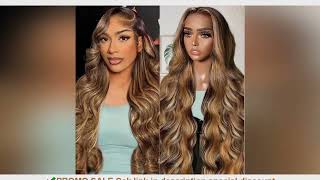 220% Density Lace Front Wigs Human Hair Body Wave P4\/27 Highlight 13x4 13x6 HD Lace Frontal Colored