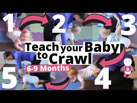 How to teach your baby to crawl in 5 Steps ★ 6-9 Months ★ Baby Exercises, Activities & Development